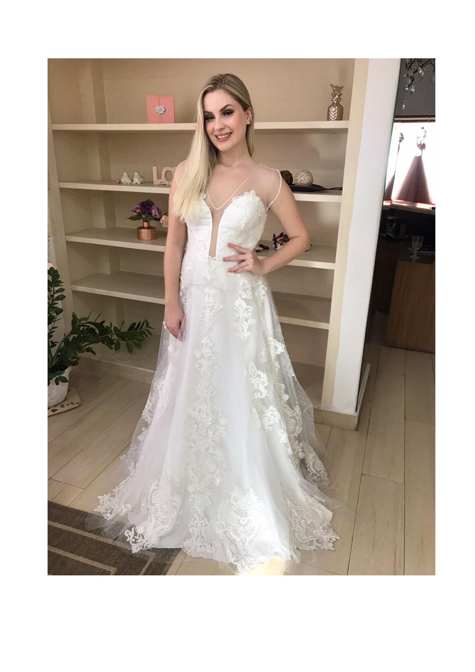 vestido de noiva bem decotado